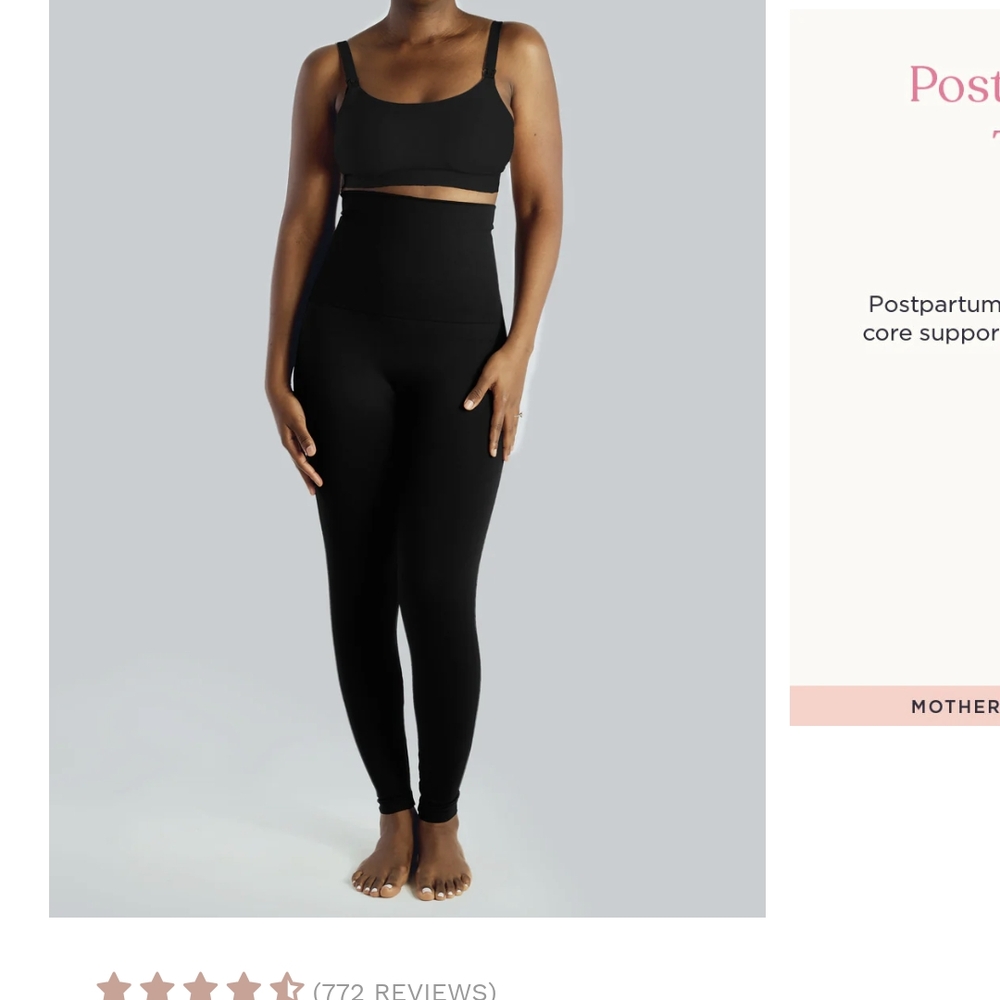 Belly Bandit Black Mother Tucker Leggings